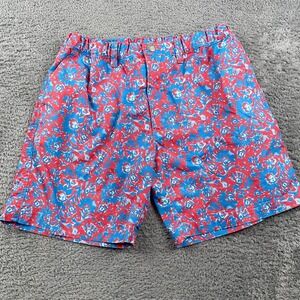 GOLF in style. chubbies Red & Blue Floral Flat Front Men's Shorts